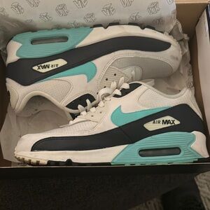 Nike Air Max Sneakers in White and Teal